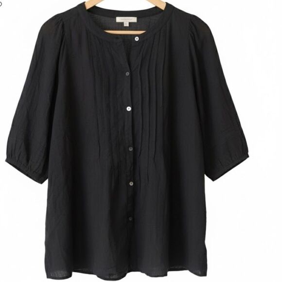 🆕 Lucky Brand Pintuck Peasant Blouse  size XXL - Picture 2 of 13